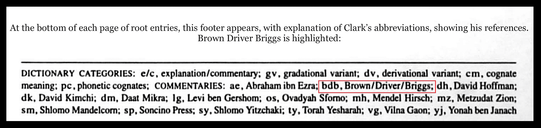 Appendix 11. Brown Driver Briggs – enhanced – Log and Speck